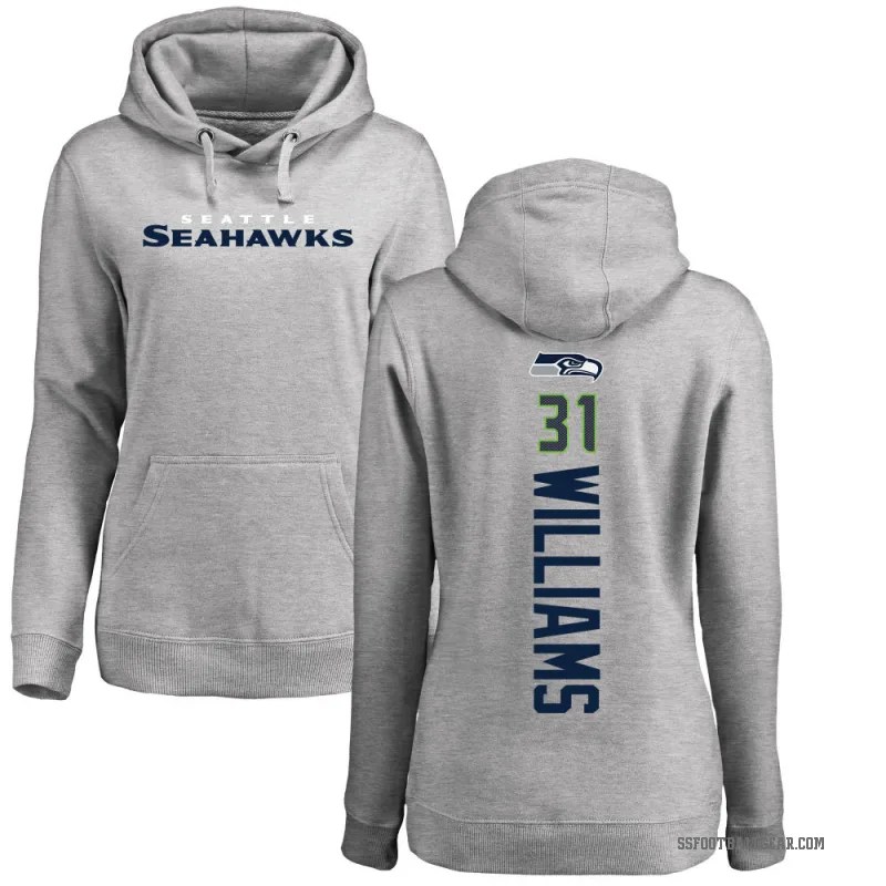 TaMerik Williams Women's Seattle Seahawks Pro Line Ash Backer Pullover Hoodie