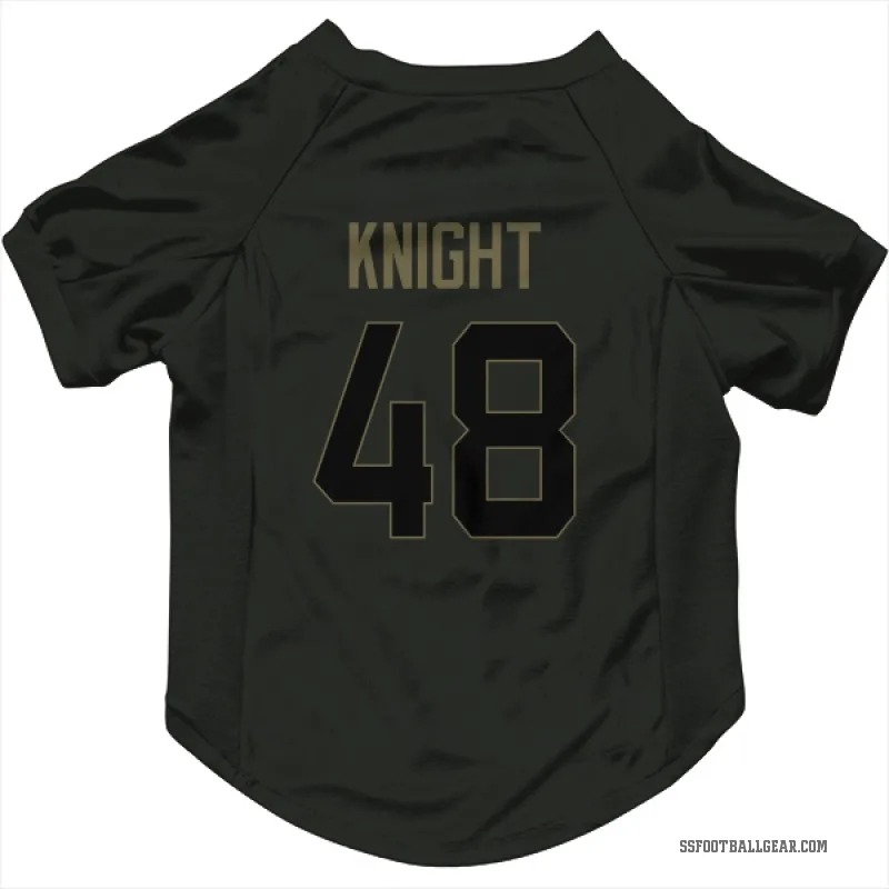 Tyrice Knight  Black Seattle Seahawks  Service Cat & Dog Pet Jersey