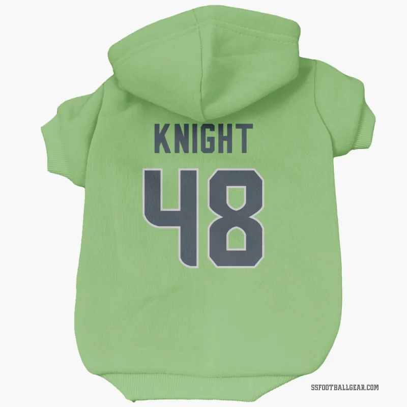 Tyrice Knight  Green Seattle Seahawks   Neon  Cat & Dog Pet Hoodie
