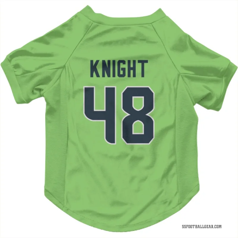 Tyrice Knight  Green Seattle Seahawks   Neon  Cat & Dog Pet Jersey