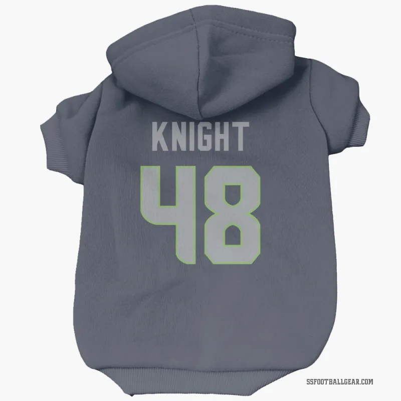 Tyrice Knight  Navy Seattle Seahawks  Cat & Dog Pet Hoodie