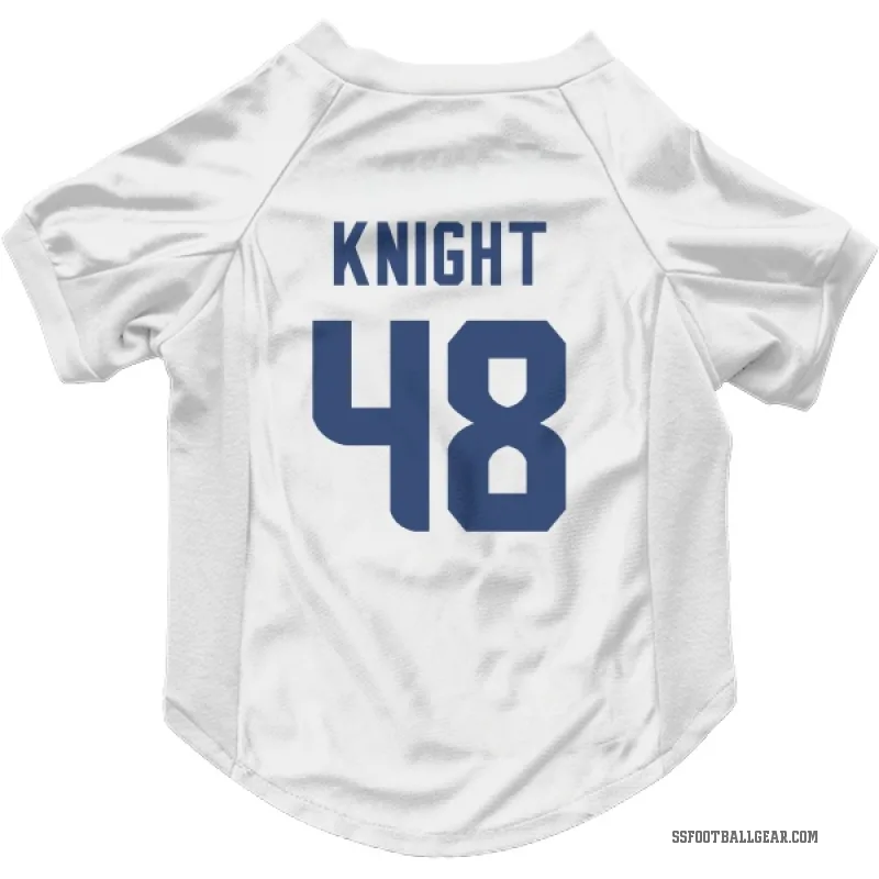 Tyrice Knight  White Seattle Seahawks  Cat & Dog Pet Jersey