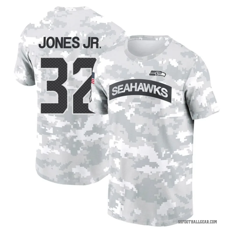 Velus Jones Jr. Men's Camo Seattle Seahawks Arctic 2024 Salute to Service Performance T-Shirt